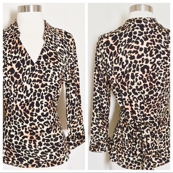 talbots leopard blouse